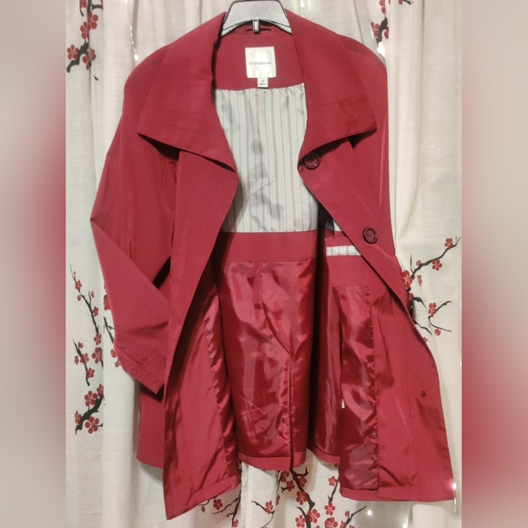 5/$50 EUC Croft & Barrow Women's Jacket/Short Trench Pink Rust Sz. M - Picture 2 of 6